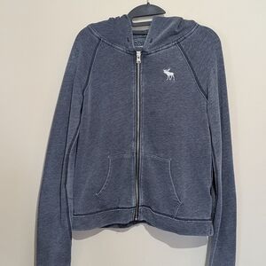 Abercrombie & Fitch Navy Blue Zip Hoodie